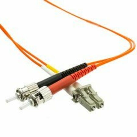 SWE-TECH 3C LC to ST OM1 Duplex 2.0mm Fiber Optic Patch Cord, 62.5/125, Org, Beige LC Connector, Red/blk Boot ST FWTLCST-11115